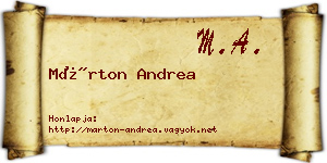 Márton Andrea névjegykártya