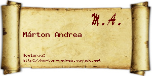 Márton Andrea névjegykártya