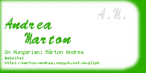 andrea marton business card